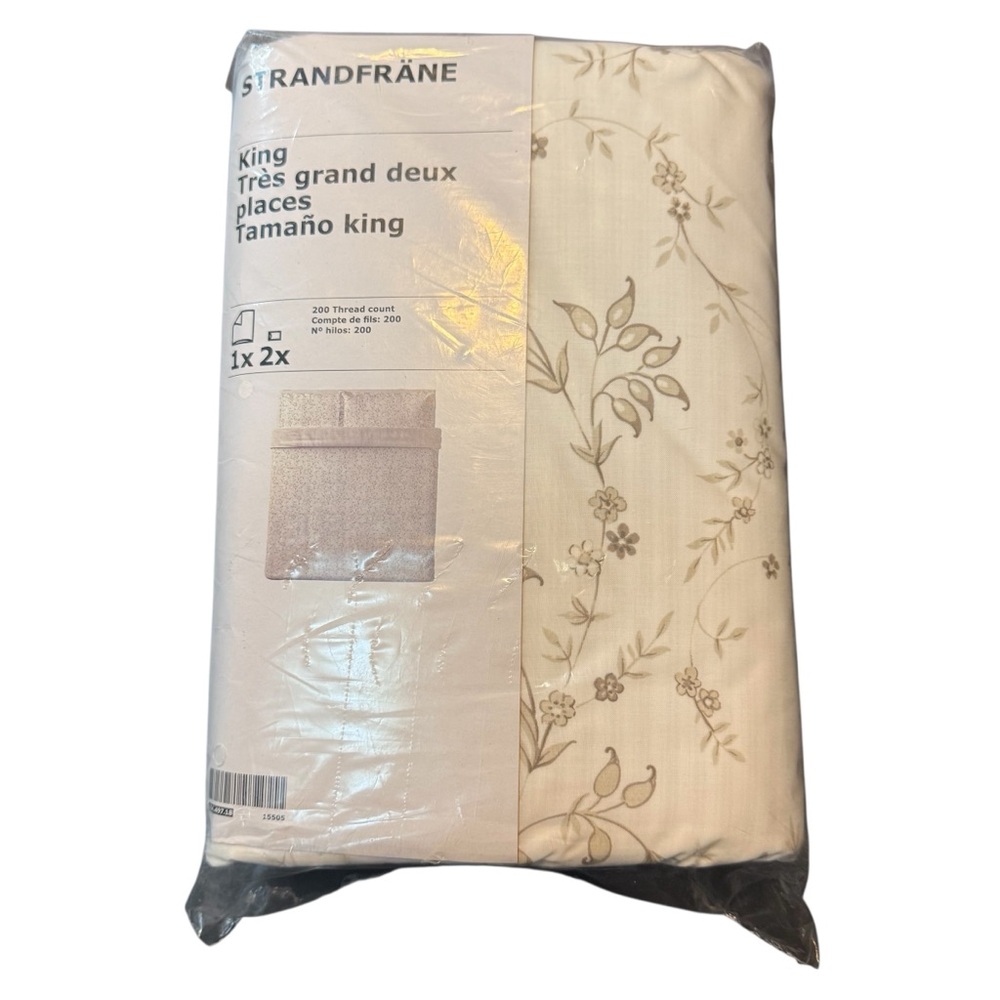 King Size Duvet Bedding Set - Cream 3 Pieces